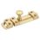 Smith & Locke Flat Door Bolt Polished Brass 60mm
