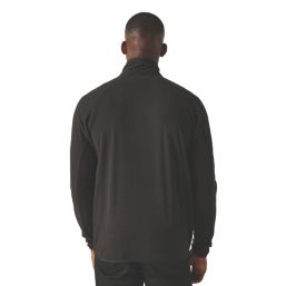 Regatta Navigate Half Zip Fleece Black/Orange Pop Small 37.5" Chest