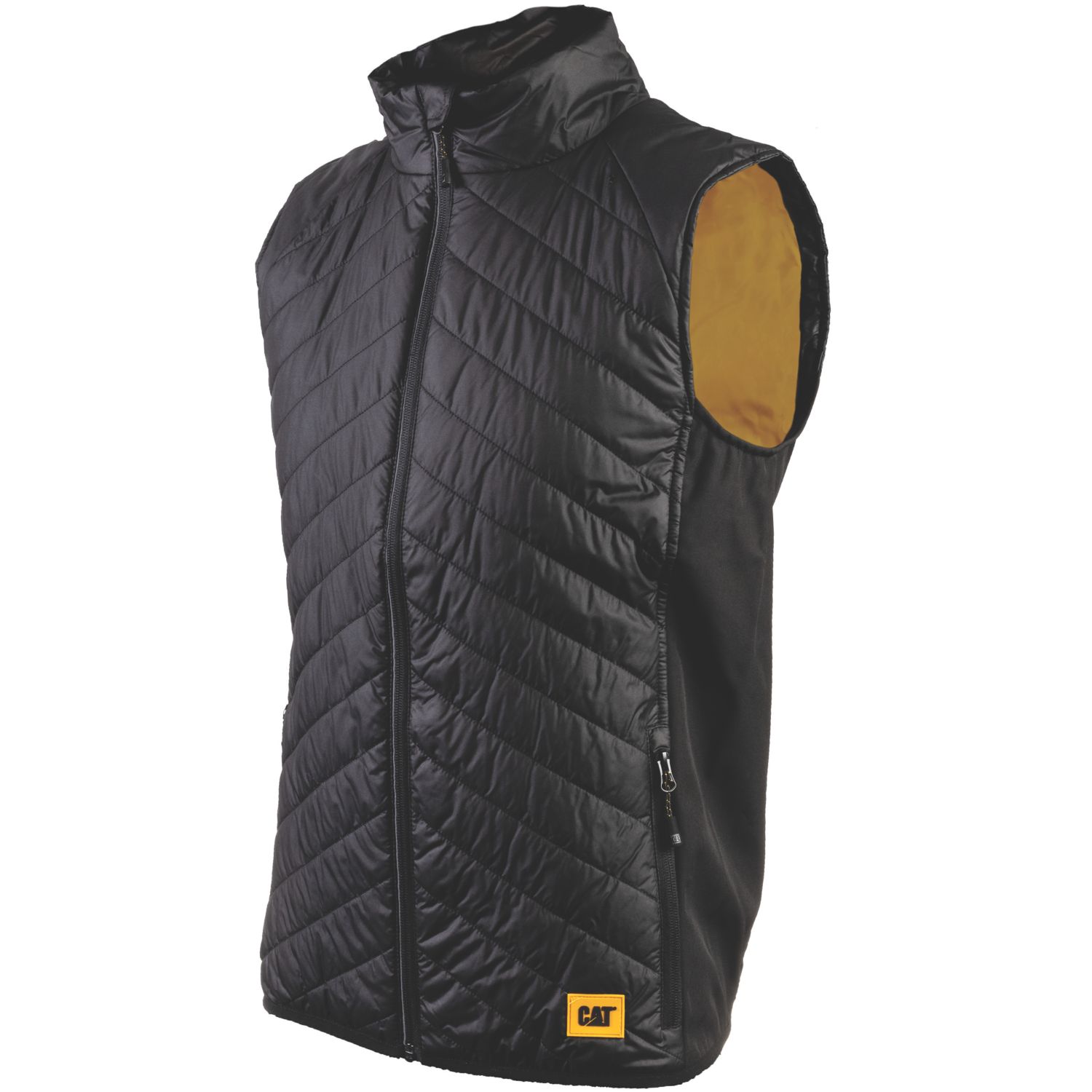 CAT Trades Hybrid Body Warmer Black/Yellow X Large 46-48" Chest (272VF)