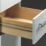 Essentials Steel Self-Closing Roller Drawer Runners 400mm 2 Pack