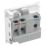British General EM5ASW 5A Unswitched Modular Round Pin Socket White