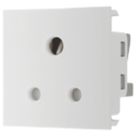 British General EM5ASW 5A Unswitched Modular Round Pin Socket White