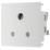 British General EM5ASW 5A Unswitched Modular Round Pin Socket White
