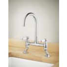 Swirl  Allegro Surface Mounted Deck Sink Mixer Kitchen Tap Chrome