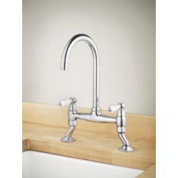 Swirl  Allegro Surface Mounted Deck Sink Mixer Kitchen Tap Chrome