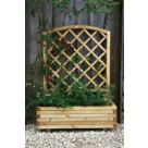 Forest Toulouse Rectangular Planter Natural Timber 1000mm x 400mm x 1350mm