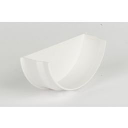 FloPlast  Half Round Internal Stop End White 112mm