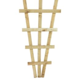 Rowlinson  Softwood Fan Heavy Duty Trellis 2' x 6' 3 Pack