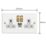 Varilight  13A 2-Gang SP Switched Socket + 4A 20W 2-Outlet Type A & C USB Charger Chalk White with White Inserts