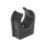 FloPlast Overflow Pipe Clip Black 21.5mm 10 Pack