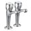 Bristan Value High Neck Pillar Round Head Kitchen Taps Chrome-Plated 1 Pair