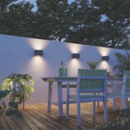 Calex Venice Outdoor LED Up & Down Wall Light Grey 7W 400lm