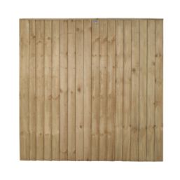 Forest Vertical Board Closeboard  Fence Panels Natural Timber 6' x 6' Pack of 3