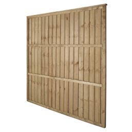 Forest Vertical Board Closeboard  Fence Panels Natural Timber 6' x 6' Pack of 3