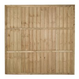 Forest Vertical Board Closeboard  Fence Panels Natural Timber 6' x 6' Pack of 3