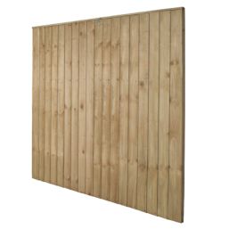 Forest Vertical Board Closeboard  Fence Panels Natural Timber 6' x 6' Pack of 3