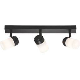 Knightsbridge  Bar 3-Light Triple G9 Wall & Ceiling Spotlight Matt Black