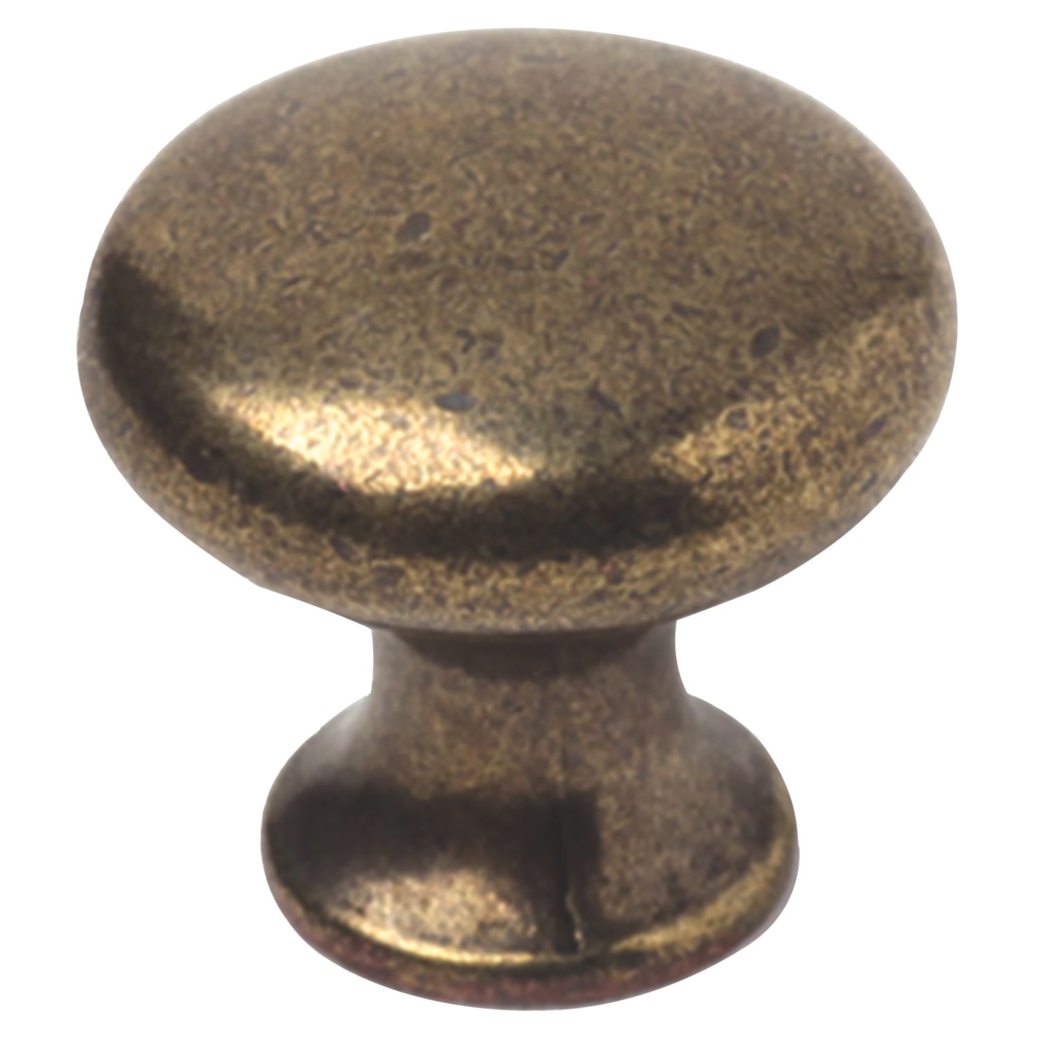 Essentials Decorative Round Cabinet Knobs Antique Brass 20mm 2 Pack (273HP)
