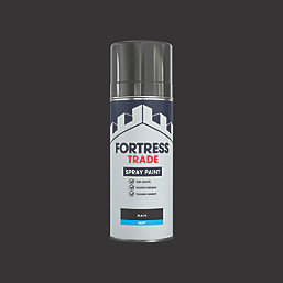 Fortress Trade Anti-Corrosive Spray Paint Black Matt 400ml