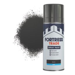 Fortress Trade Anti-Corrosive Spray Paint Black Matt 400ml