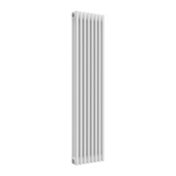 Reina 1500mm x 380mm 3868BTU White Vertical 3 Column Radiator