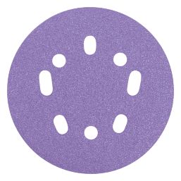 Trend  AB/125/60Z 60 Grit 8-Hole Punched Multi-Material Sanding Discs 125mm 10 Pack