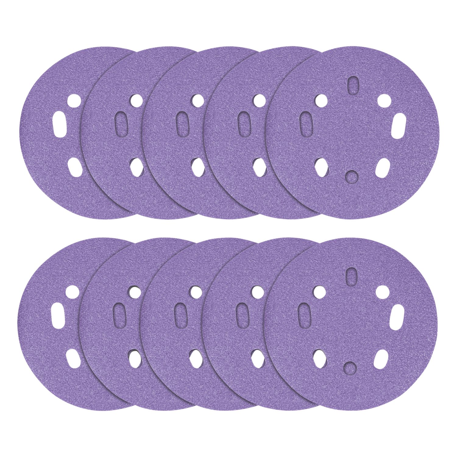 Trend AB/125/60Z 60 Grit 8-Hole Punched Multi-Material Sanding Discs 125mm 10 Pack (273PV)