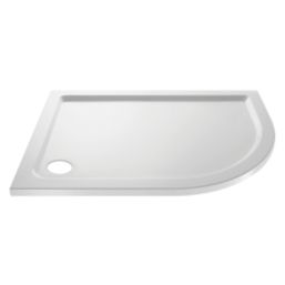 ETAL Pearlstone Matrix Offset Quadrant Shower Tray Right-Handed White 1200mm x 800mm x 40mm
