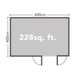 Forest Wolverley 19' 6" x 13' (Nominal) Pent Timber Log Cabin with Assembly