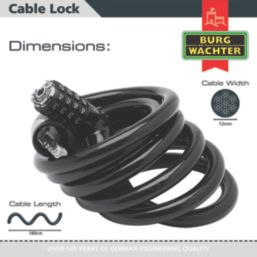 Burg-Wachter Plastic LED Security Cable 180cm x 1.2cm