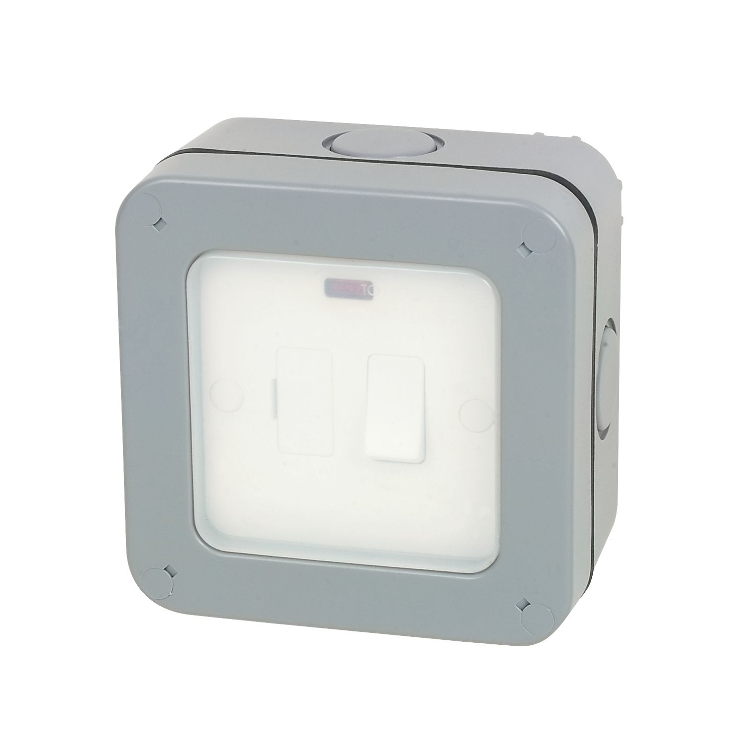 British General IP66 13A Weatherproof Outdoor Switched Fused Spur & Flex Outlet with Neon (27437)