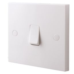 British General 900 Series 10AX 1-Gang 1-Way Light Switch  White  5 Pack