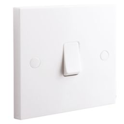 British General 900 Series 10AX 1-Gang 1-Way Light Switch  White  5 Pack