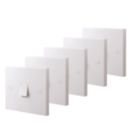 British General 900 Series 10AX 1-Gang 1-Way Light Switch  White  5 Pack