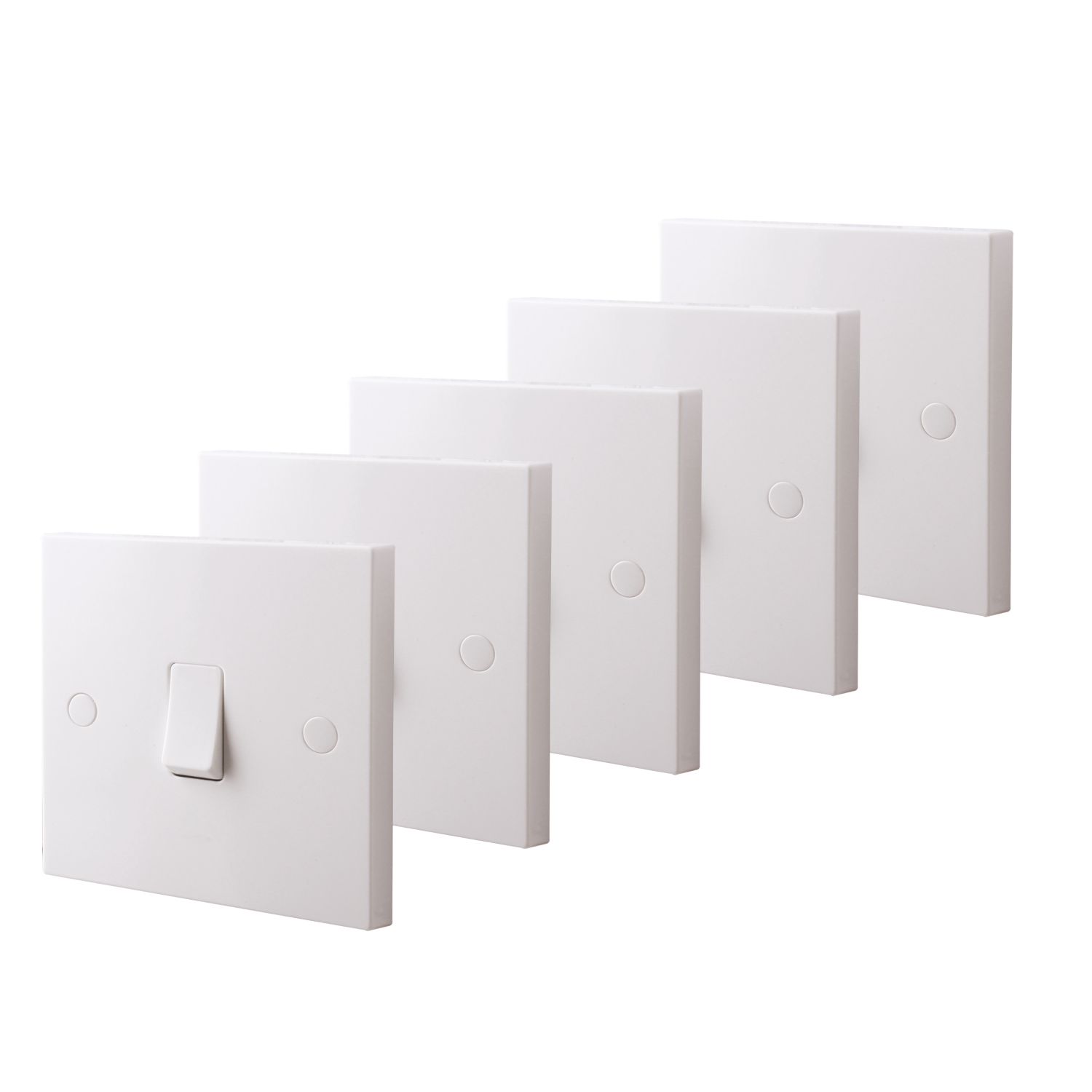 British General 900 Series 10AX 1-Gang 1-Way Light Switch White 5 Pack (27462)