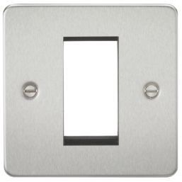 Knightsbridge  1-Module Modular Faceplate Brushed Chrome