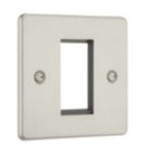 Knightsbridge  1-Module Modular Faceplate Brushed Chrome