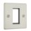 Knightsbridge  1-Module Modular Faceplate Brushed Chrome
