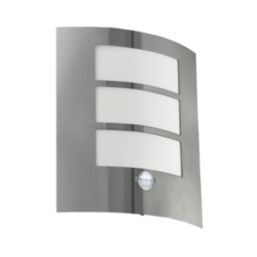 Eglo City Outdoor Wall Light With PIR Sensor Silver