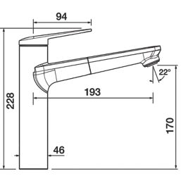 Clearwater Levant LEV20MB Single Lever Tap with Pull-Out Matt Black