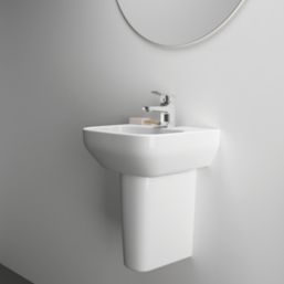 Ideal Standard i.life A Handbasin & Pedestal 1 Tap Hole 400mm