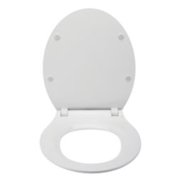 Croydex Michigan Soft-Close with Quick-Release Toilet Seat Thermoset Plastic White