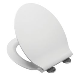 Croydex Michigan Soft-Close with Quick-Release Toilet Seat Thermoset Plastic White