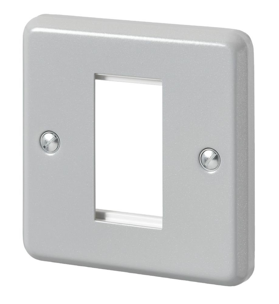 MK  2-Module Grid Faceplate Aluminium