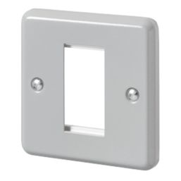 MK  1-Module Grid Faceplate Aluminium