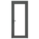 Crystal  Fully Glazed 1-Clear Light Right-Handed Anthracite Grey uPVC Back Door 2090mm x 890mm