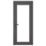 Crystal  Fully Glazed 1-Clear Light Right-Handed Anthracite Grey uPVC Back Door 2090mm x 890mm