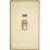 Knightsbridge  45A 2-Gang DP Control Switch Polished Brass with LED