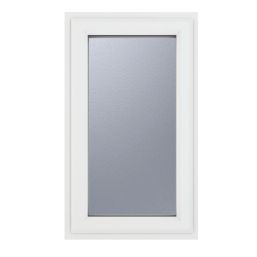 Crystal  Right-Hand Opening Obscure Double-Glazed Casement White uPVC Window  610mm x 965mm