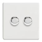 Varilight V-Dim 2-Gang 2-Way  Dimmer Switch  Ice White